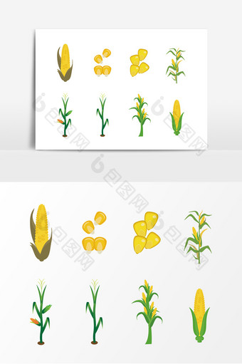 矢量玉米植物设计素材图片