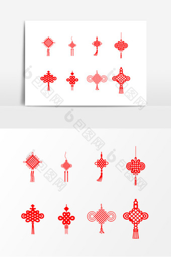 中国风红色新年中国结挂饰图片