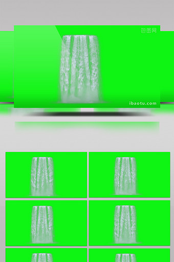 瀑布水流动画视频元素合成图片