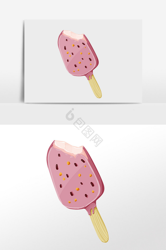 夏季冷饮冰淇淋雪糕冰糕插画图片