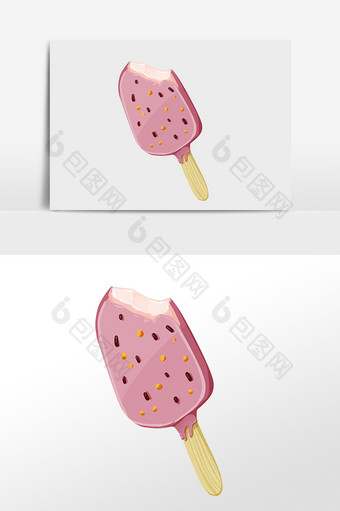 手绘夏季冷饮冰淇淋雪糕冰糕插画图片