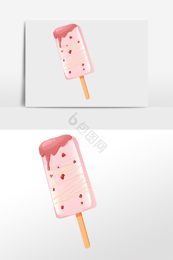 夏季冷饮雪糕冰糕插画图片
