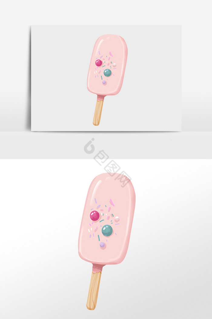 夏季冷饮雪糕冰淇淋插画图片
