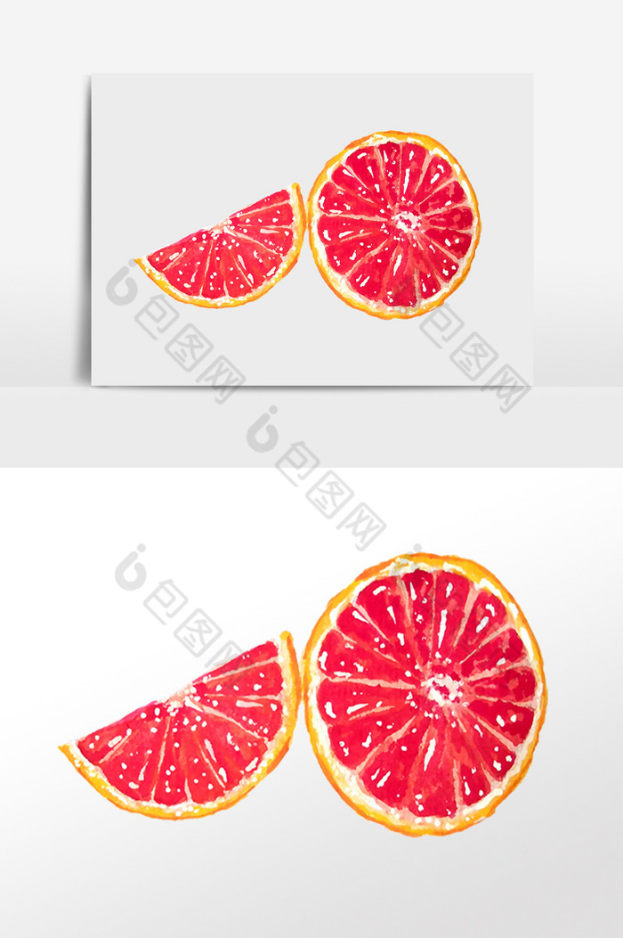 美味夏季水果柚子西柚插画图片图片