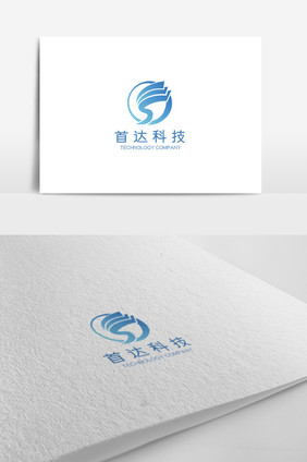 时尚大气简约科技公司logo设计模板