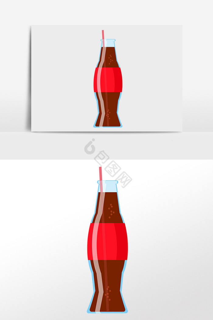 夏季饮品汽水可乐插画图片