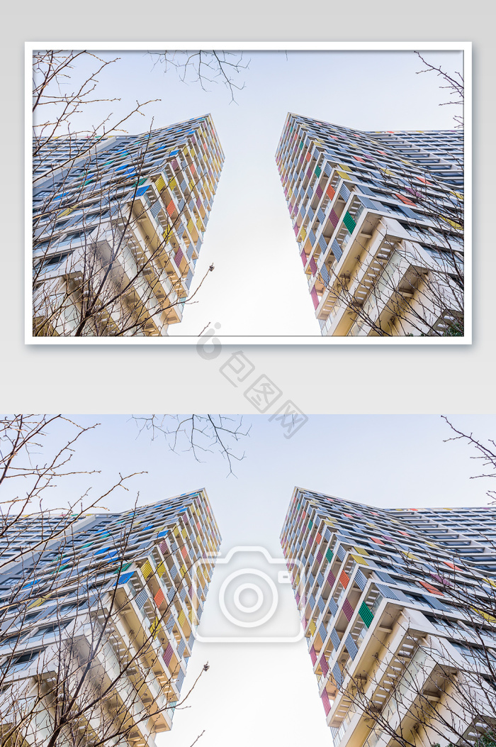 城市仰拍图片-城市仰拍素材免费下载-包图网