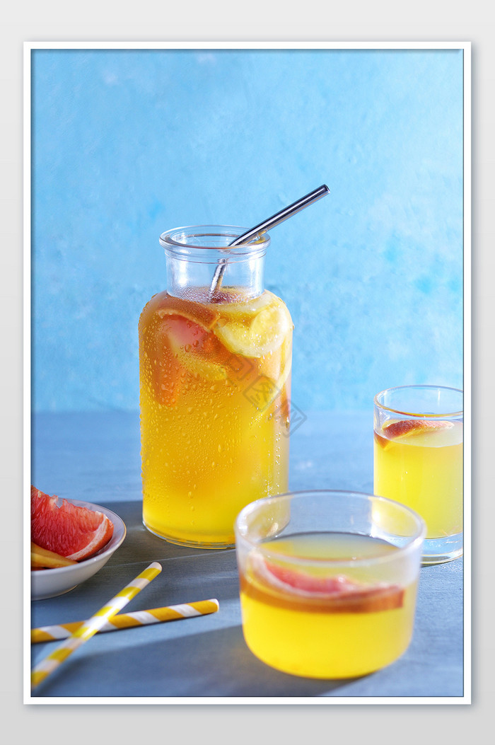橙汁果汁饮品摄影图片
