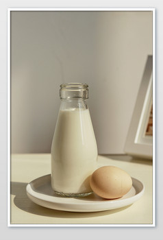 牛奶鸡蛋早餐场景