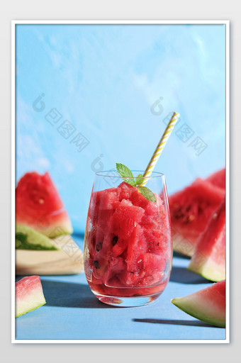 夏天水果西瓜摄影图片