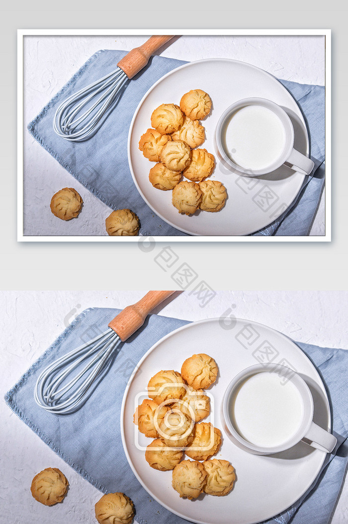 烘焙饼干曲奇早餐海报摄影图片