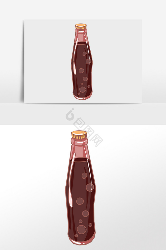 夏季饮品可乐汽水插画图片