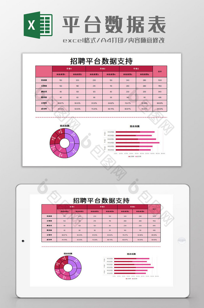 平台数据表Excel模板