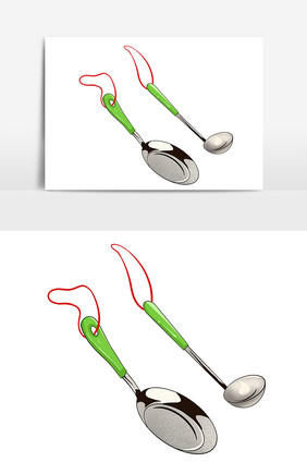 厨房餐具手绘元素