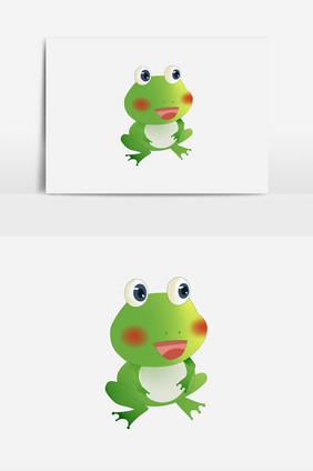 爬行动物青蛙卡通元素