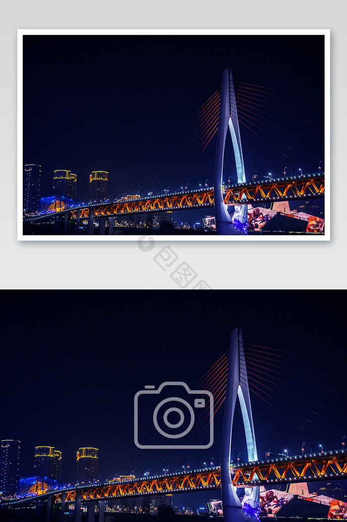 重庆嘉陵江大桥夜景摄影图图片图片