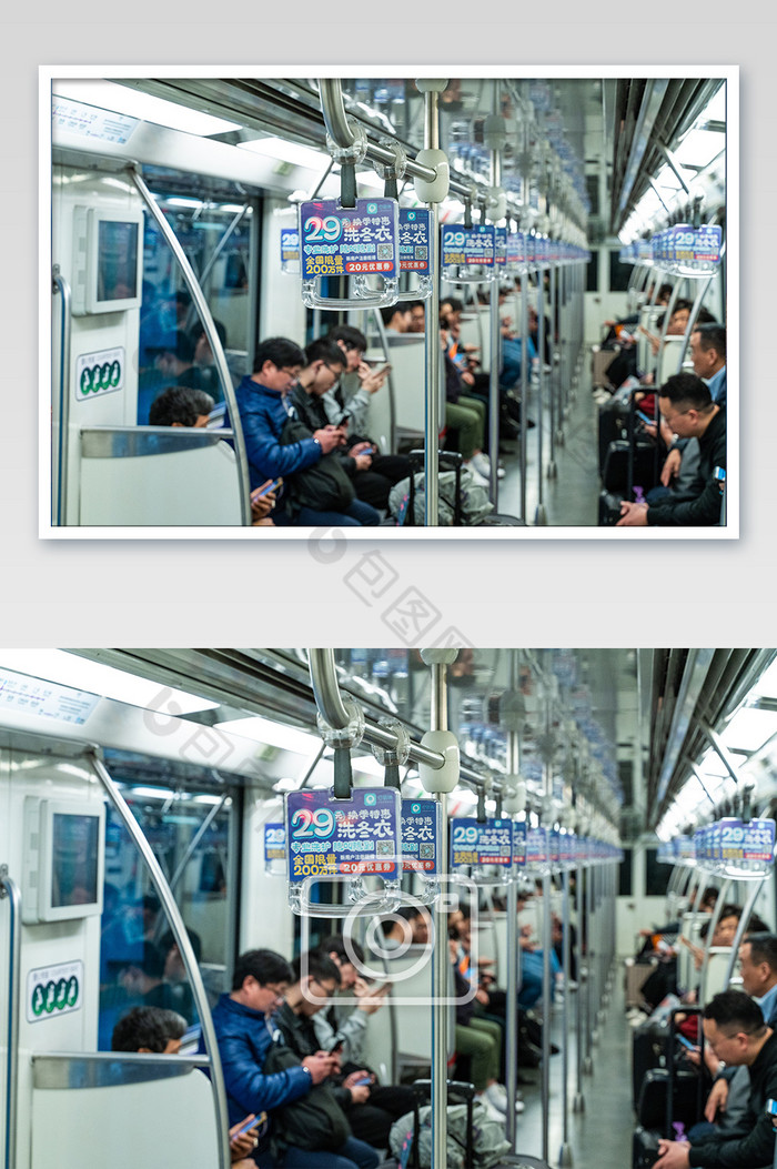 轨道交通地铁车厢内部扶手摄影图图片图片