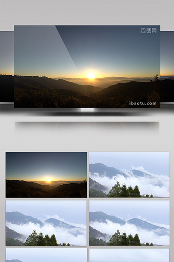 实拍日出和云海视频素材图片