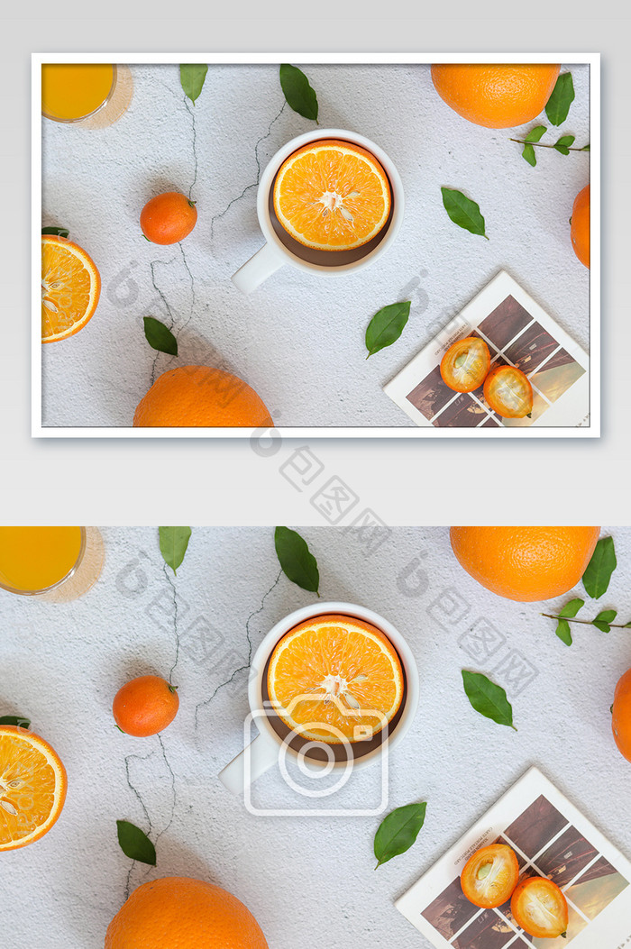 水果橙子橙汁果汁海报摄影图片