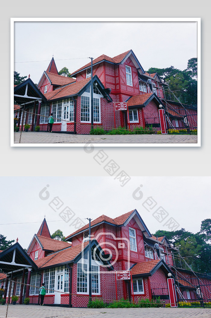 斯里兰卡粉色邮局摄影图片图片