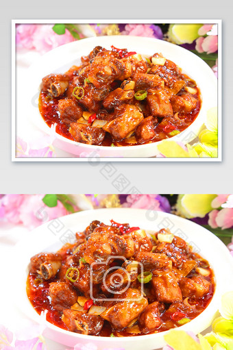 东北菜红烧排骨美食摄影图片