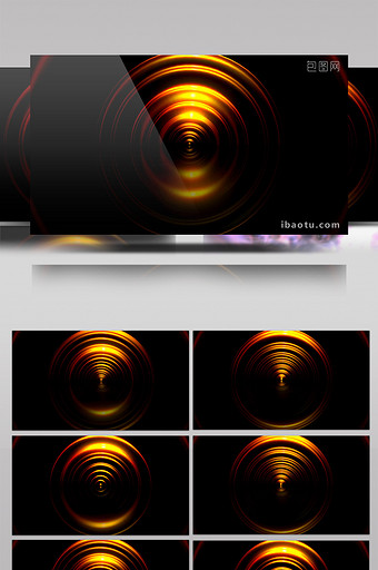 金色粒子线条圆形动感炫酷晚会背景视频素材图片