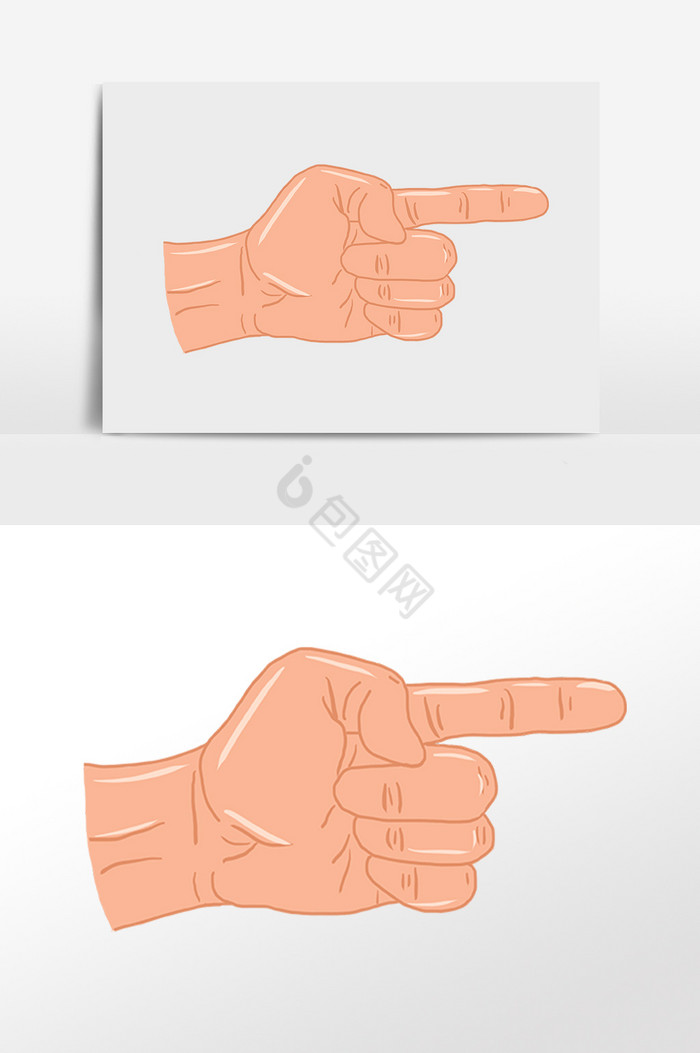手指手势姿势插画图片