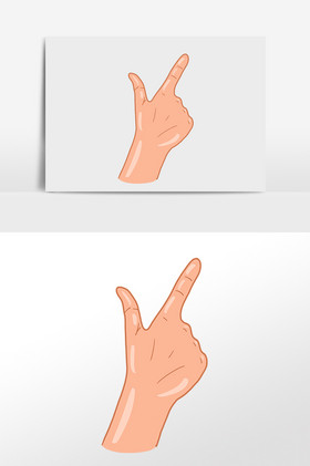 手指打枪手势动作插画图片