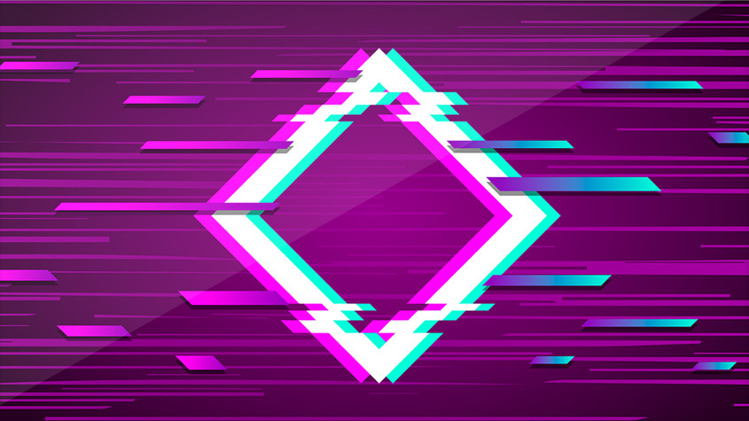 都市抖音故障风现代霓虹插画图gif动图下载-包图网