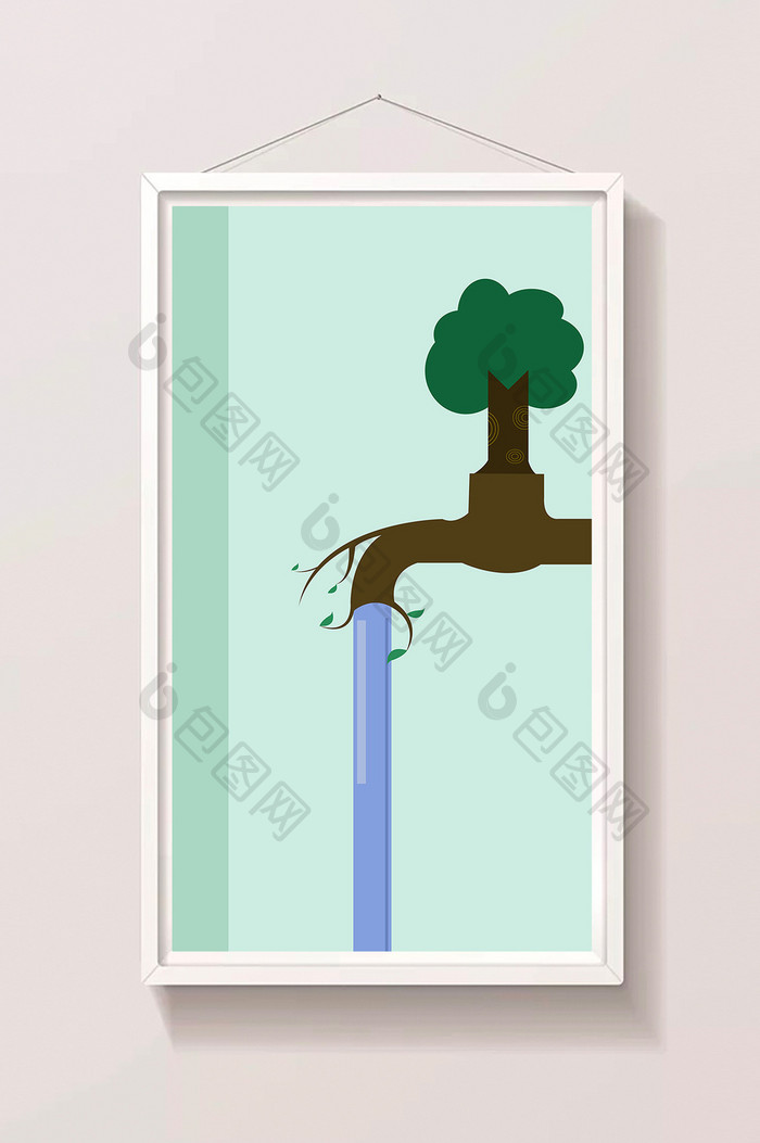 扁平植树节插画GIF图