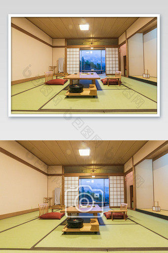 日本传统塌塌米房间摄影图片