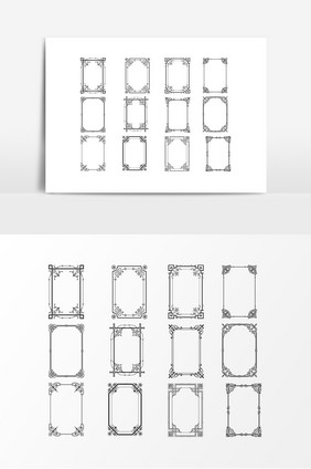 欧式边框设计素材
