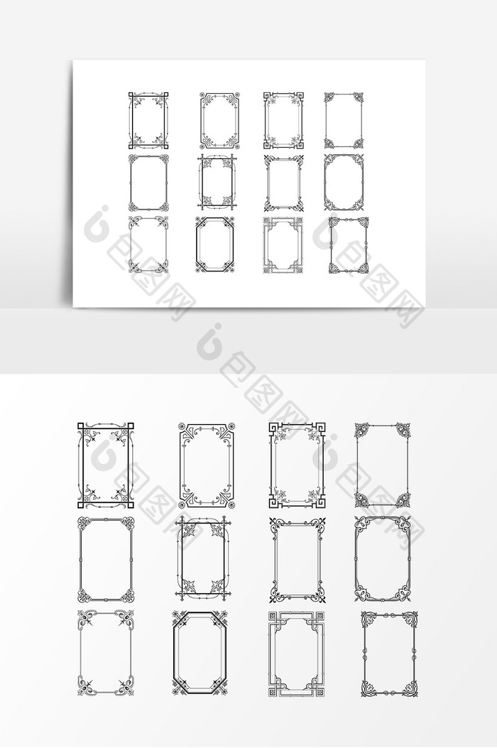 欧式边框设计素材