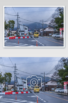 日本小清新街道建筑摄影图片