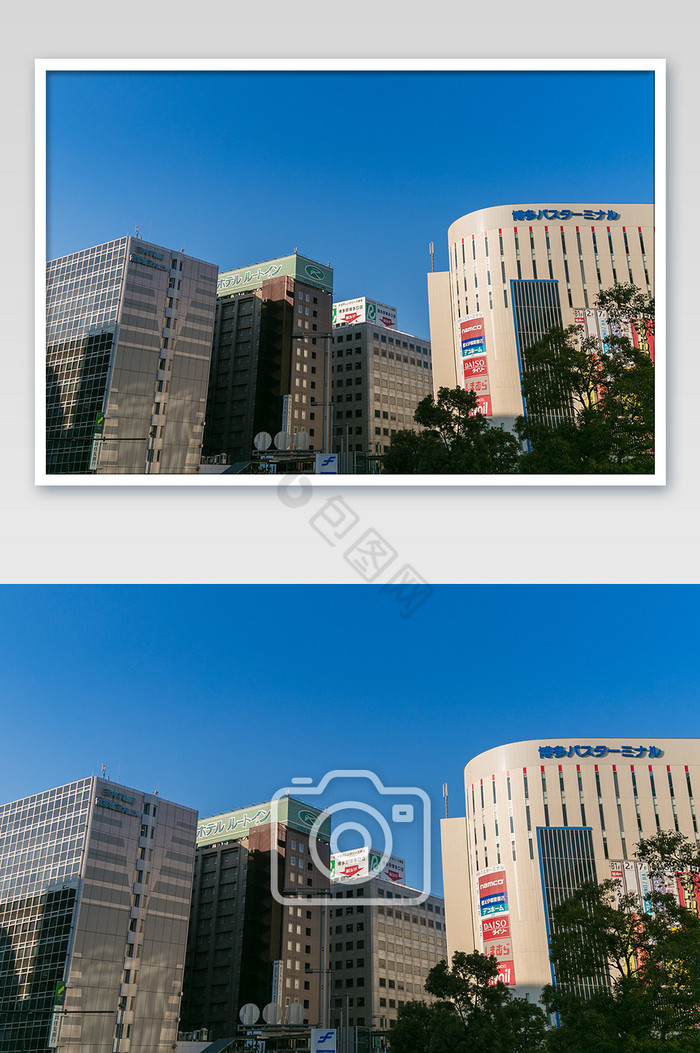 日本博多车站建筑摄影图片