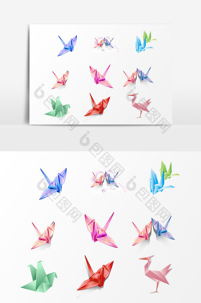 彩色折纸动物图片图片