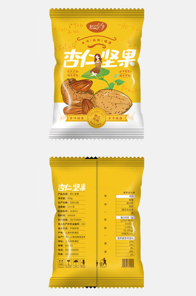 简约图形插画温馨杏仁坚果食品包装设计