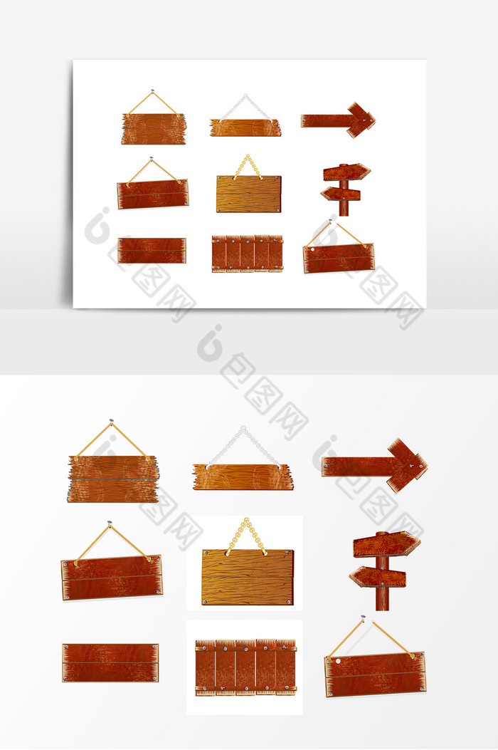 方向标木栅栏提示栏图片