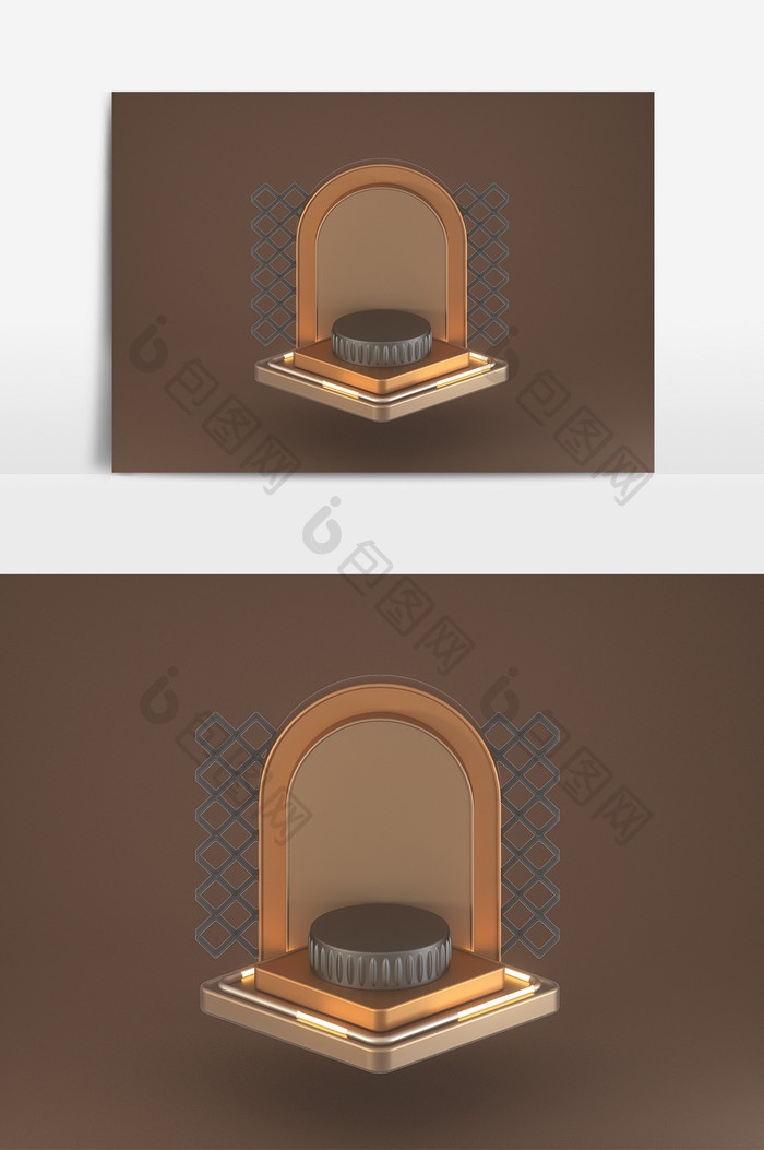 C4D简约2.5D立体电商促销装饰元素