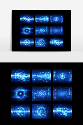 蓝色科技界面效果素材