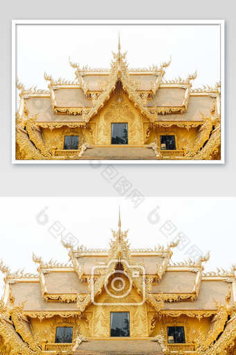 泰国金色庙宇建筑摄影图片