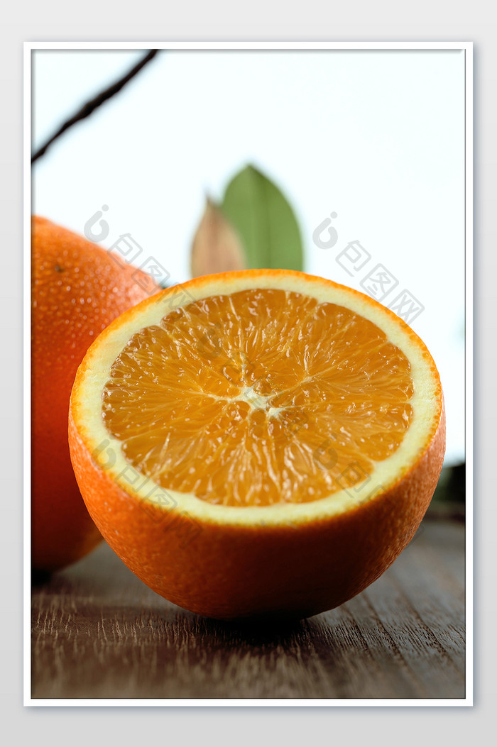 高清新鲜水果摄影橙子横切面摄影图