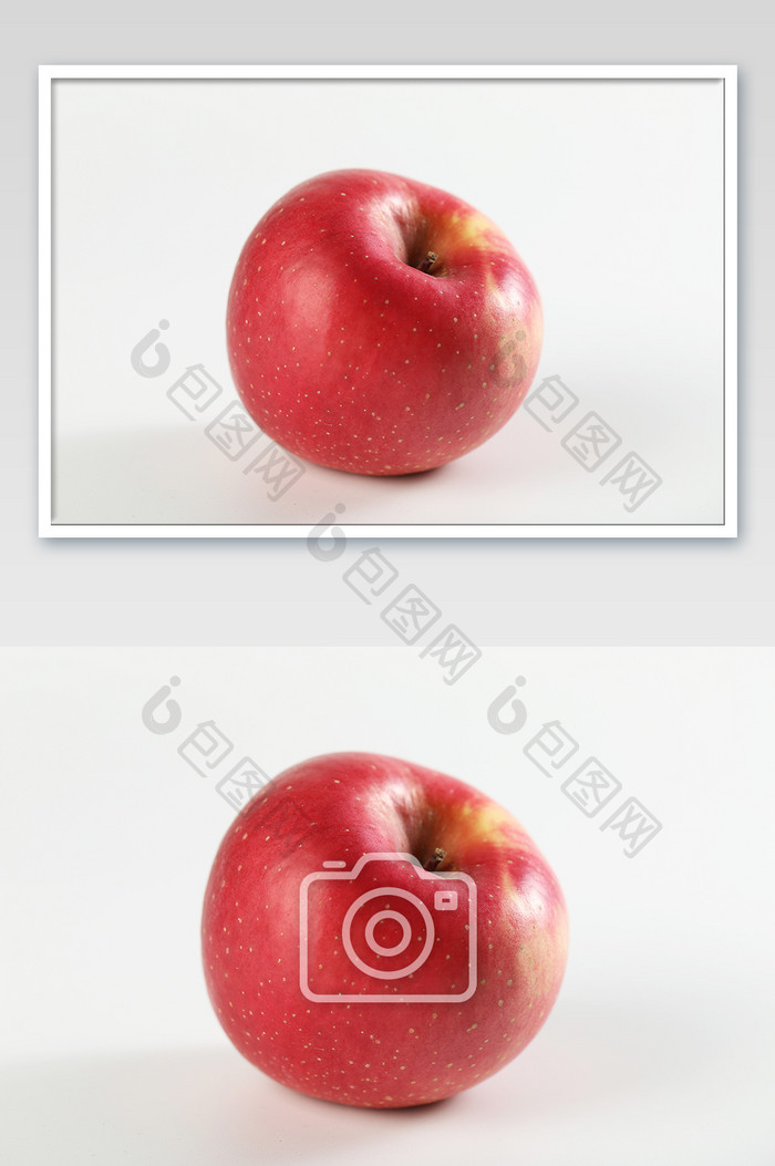 高清新鲜水果苹果白底摄影图