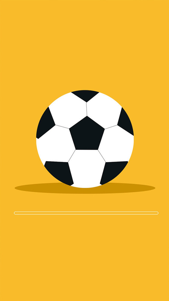 橙色活力足球跳动gif动态插图动画