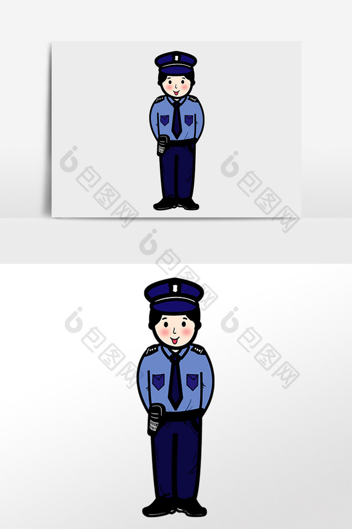 人民警察交警叔叔插画图片图片