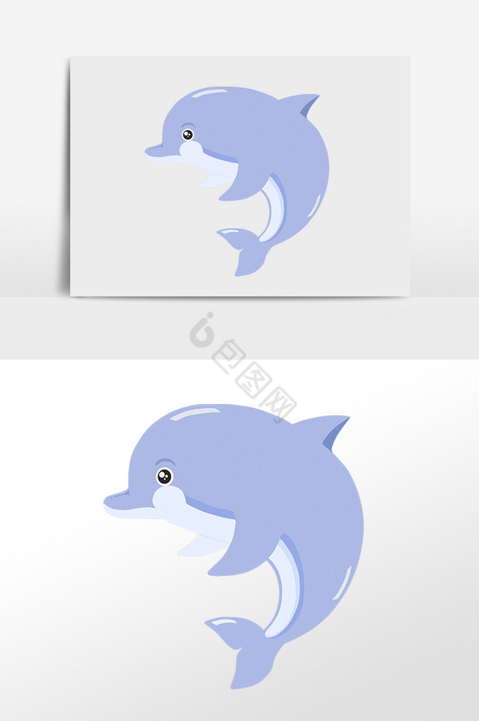 海洋生物动物海豚插画图片