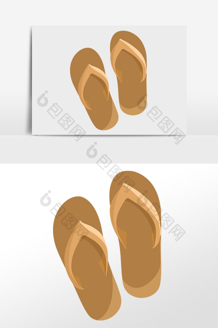 夏季沙滩鞋人字拖插画图片图片