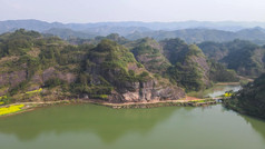 湖南思蒙国家湿地公园航拍景区知名知名航拍图片素材