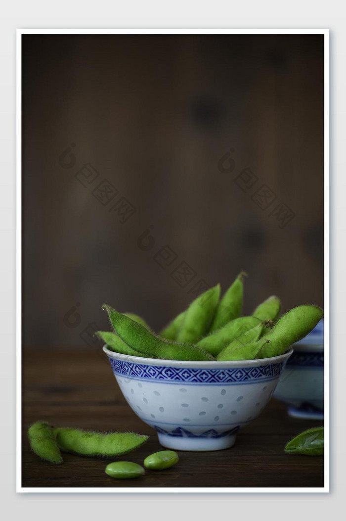 青翠的蔬菜毛豆摄影图片1