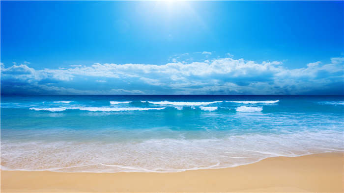 自然沙滩蓝天白云钢琴曲广告配乐